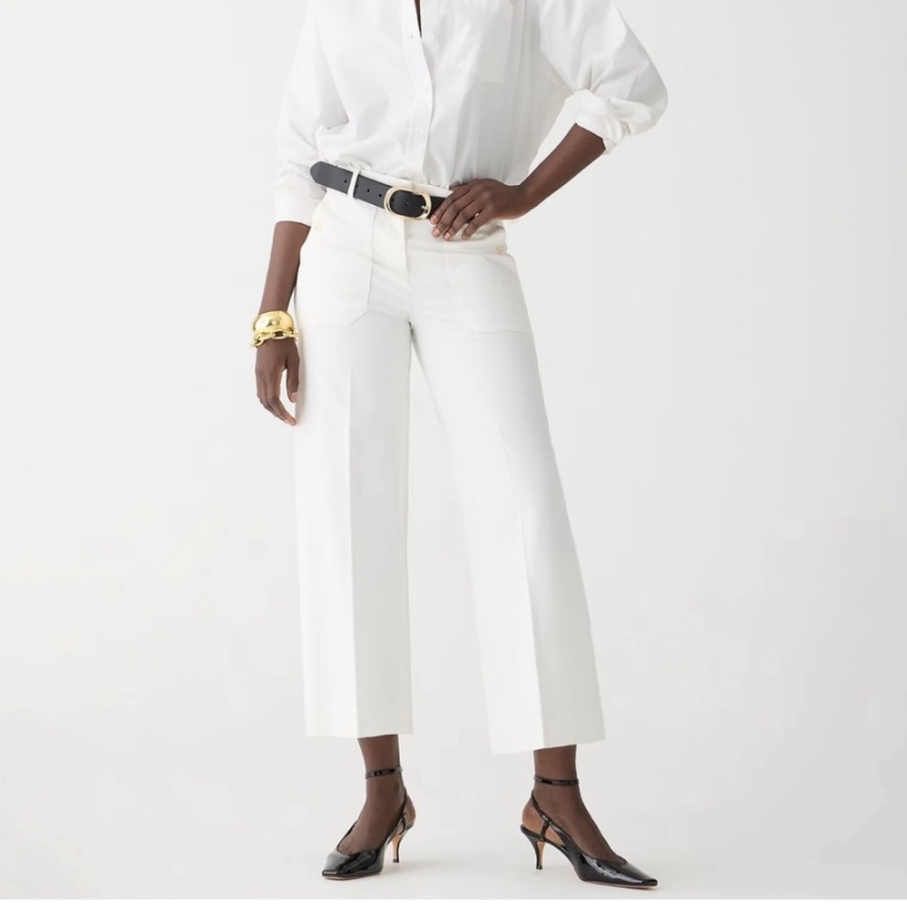 J.Crew TALL Sydney wide-leg pant in bi-stretch cotton blend